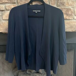Preston & York navy blue cardigan. Size Large